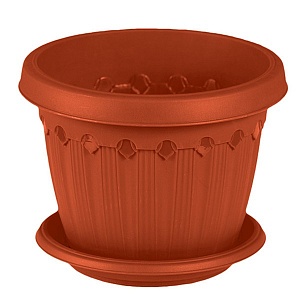 Кашпо Флавия с/п 5л терракот (Эльфпласт)