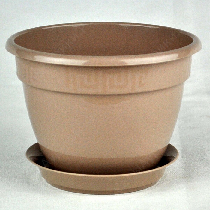 картинка Кашпо Антик 19 фрапе 2,6л  (Техпласт) магазин Одежда+ являющийся официальным дистрибьютором в России 