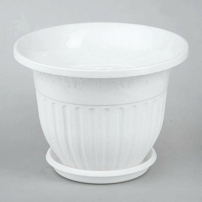 картинка Кашпо Лозанна 3л с/п белый БШ1614 (Альтернатива)  магазин Одежда+ являющийся официальным дистрибьютором в России 