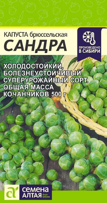 картинка Капуста брюссельская Сандра 0,5г ц/п (СемАлт) магазин Одежда+ являющийся официальным дистрибьютором в России 