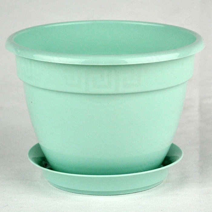 картинка Кашпо Антик 13 мята 0,75л (Техпласт) магазин Одежда+ являющийся официальным дистрибьютором в России 