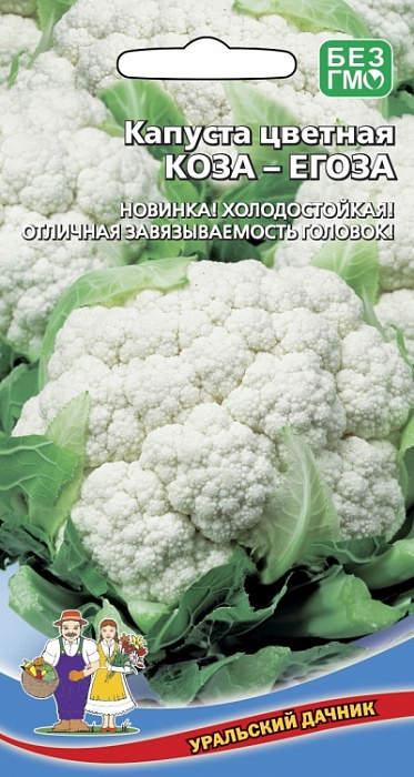 картинка Капуста цветная Коза-Егоза 0,3г ц/п (УД) ср/ранняя,до 1кг магазин Одежда+ являющийся официальным дистрибьютором в России 