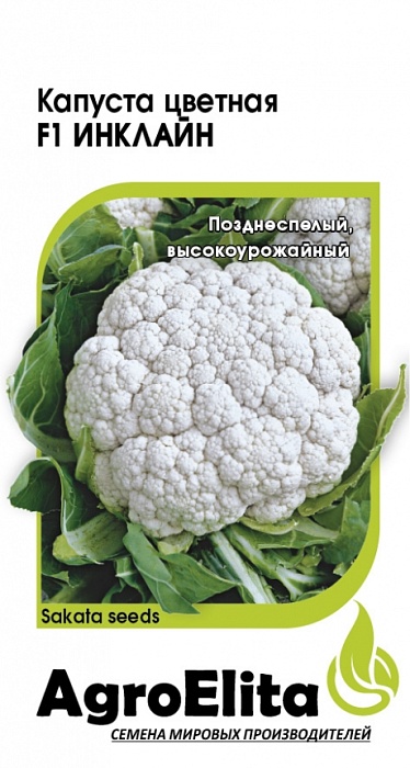 картинка Капуста цветная Инклайн F1 10шт (Агроэлита) ср/спелая магазин Одежда+ являющийся официальным дистрибьютором в России 