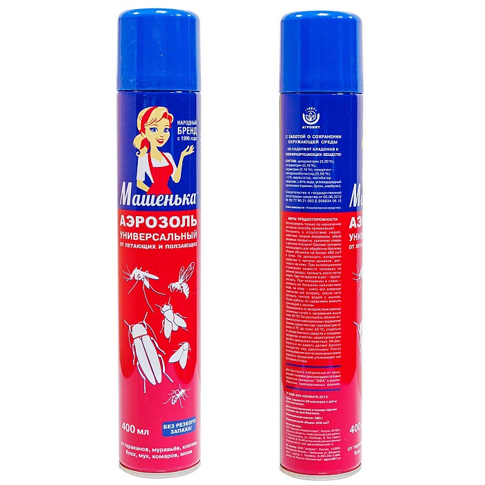 картинка Дихлофос Машенька 400мл универс. (Агровит) 4/12 магазин Одежда+ являющийся официальным дистрибьютором в России 