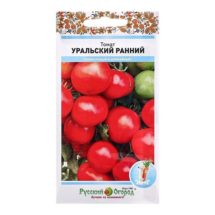 картинка Томат Уральский ранний (С.О.) 0,1г ц/п (НК) магазин Одежда+ являющийся официальным дистрибьютором в России 