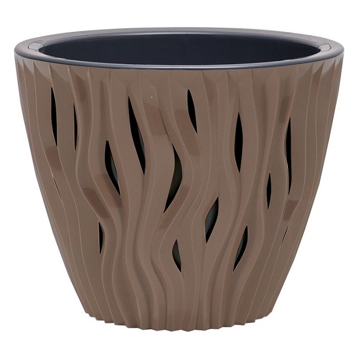 картинка Кашпо Вдохновение 7,5л мокачино КШ-8667 (ВМС) магазин Одежда+ являющийся официальным дистрибьютором в России 