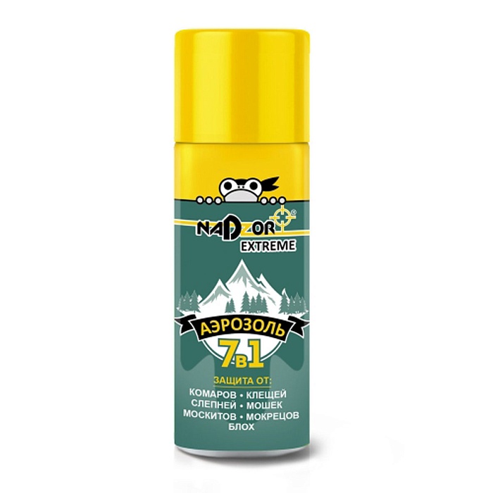 картинка Аэрозоль Extreme 7в1 от комаров 100мл (Nadzor) 5/15 магазин Одежда+ являющийся официальным дистрибьютором в России 