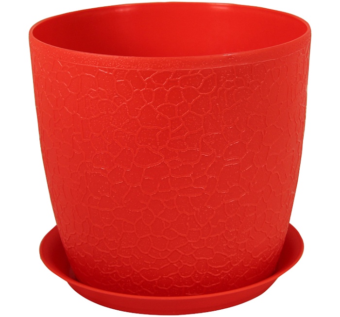 картинка Кашпо Верона 14 с/п красный (М пласт) магазин Одежда+ являющийся официальным дистрибьютором в России 