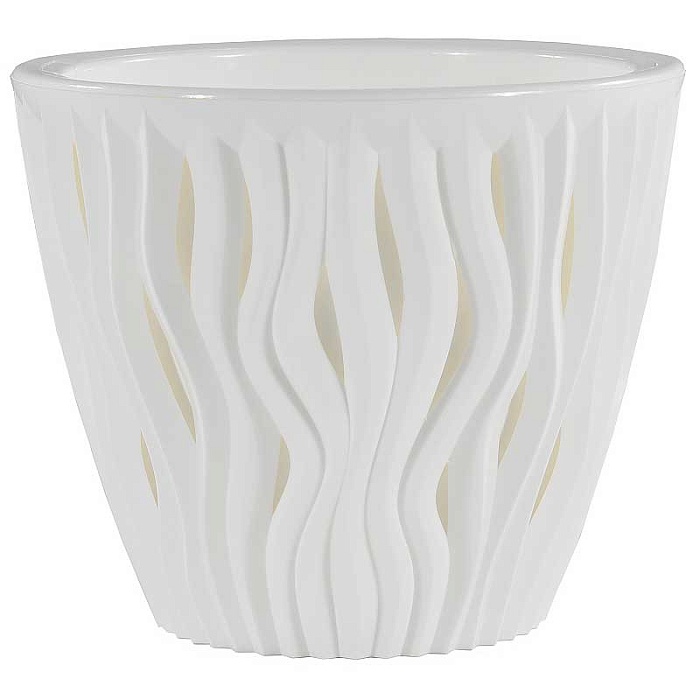 картинка Кашпо Вдохновение 2,25л белый-белый КШ-5738 (ВМС) магазин Одежда+ являющийся официальным дистрибьютором в России 