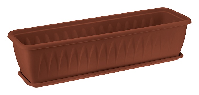 картинка Ящик балконный Алиция с/п 40 терракот (М пласт) М3214 магазин Одежда+ являющийся официальным дистрибьютором в России 