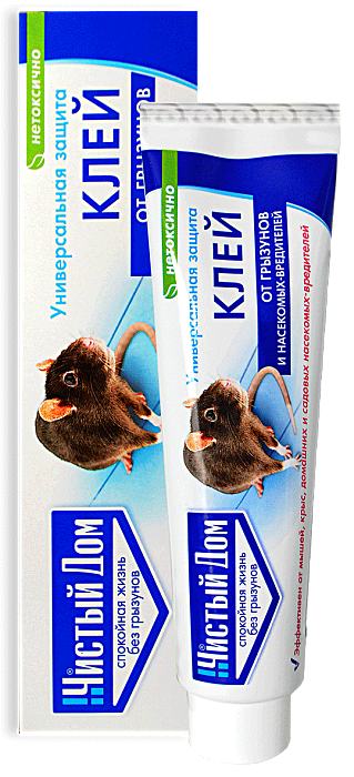 картинка Клей Чистый дом 130г от грызунов и насекомых (ТехЭкс) 6/24 магазин Одежда+ являющийся официальным дистрибьютором в России 