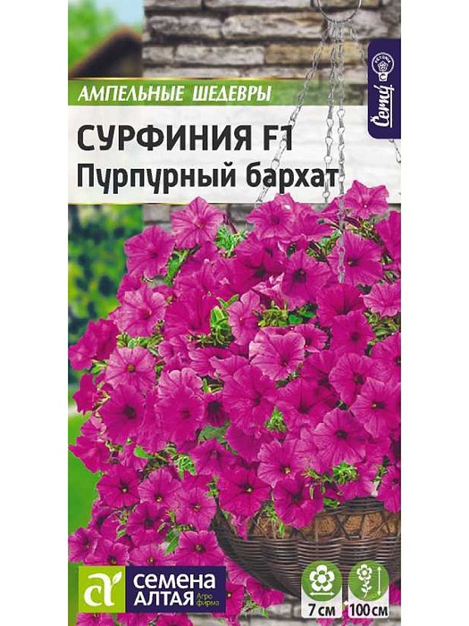 картинка Сурфиния Пурпурный бархат 5шт ц/п (СемАлт) магазин Одежда+ являющийся официальным дистрибьютором в России 