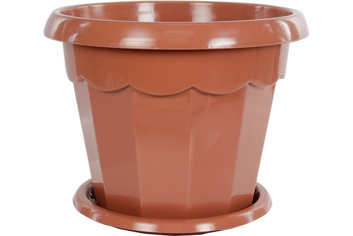 картинка Кашпо Гармония 7л с/п корич. (Альтернатива) магазин Одежда+ являющийся официальным дистрибьютором в России 