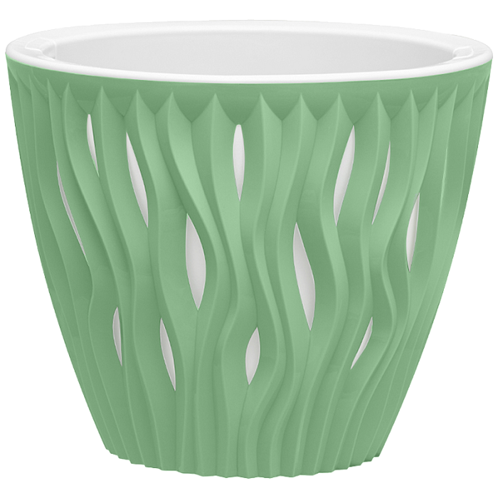 картинка Кашпо Вдохновение 7,5л мята КШ-8673 (ВМС) магазин Одежда+ являющийся официальным дистрибьютором в России 