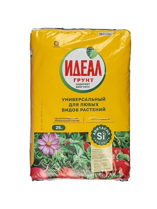 картинка Грунт Идеал универсальный с авитасилом 25л (НордПалп) 4/60 магазин Одежда+ являющийся официальным дистрибьютором в России 