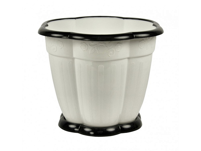 картинка Кашпо Восторг 3л с/п белый М1235 (Альтернатива)  магазин Одежда+ являющийся официальным дистрибьютором в России 