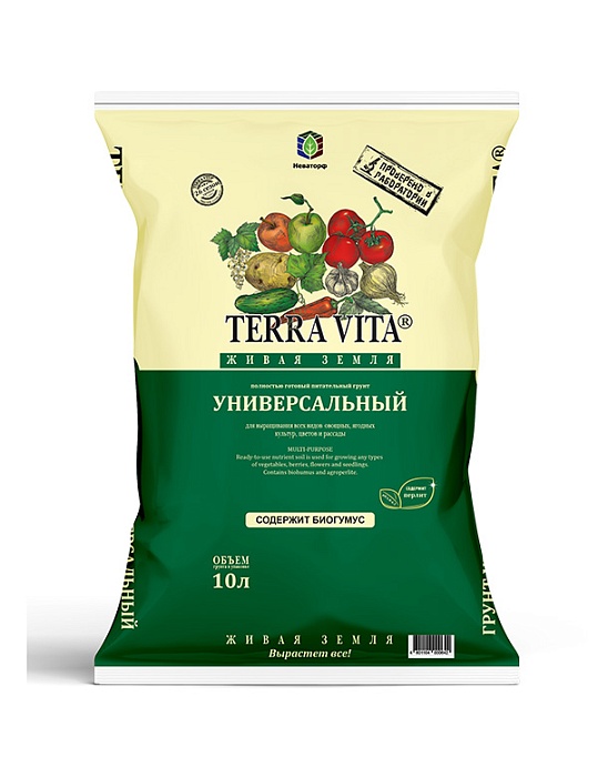 картинка Грунт Живая земля универсальный 10л (НордПалп) 5/210 магазин Одежда+ являющийся официальным дистрибьютором в России 