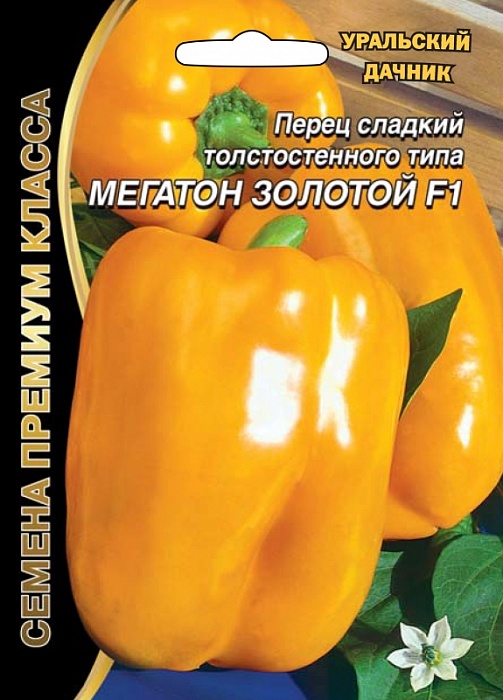 картинка Перец Мегатон золотой F1 12шт ц/п б/ф (УД) ранний,масса 260-300г,стенка до 1см магазин Одежда+ являющийся официальным дистрибьютором в России 