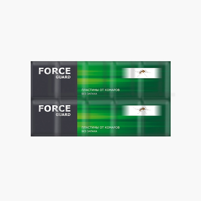 картинка Пластины от комаров FORCE зеленые б/запаха (Дефанс) 10/200 магазин Одежда+ являющийся официальным дистрибьютором в России 