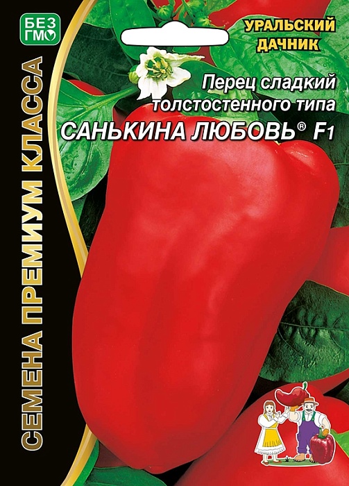 картинка Перец Санькина любовь F1 12шт ц/п б/ф (УД) ранний,180г,стенка 8мм магазин Одежда+ являющийся официальным дистрибьютором в России 