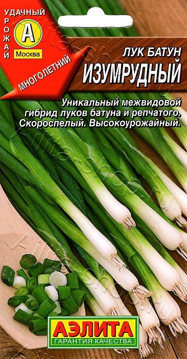 картинка Лук батун Изумрудный 0,5г ц/п (Аэлита) магазин Одежда+ являющийся официальным дистрибьютором в России 