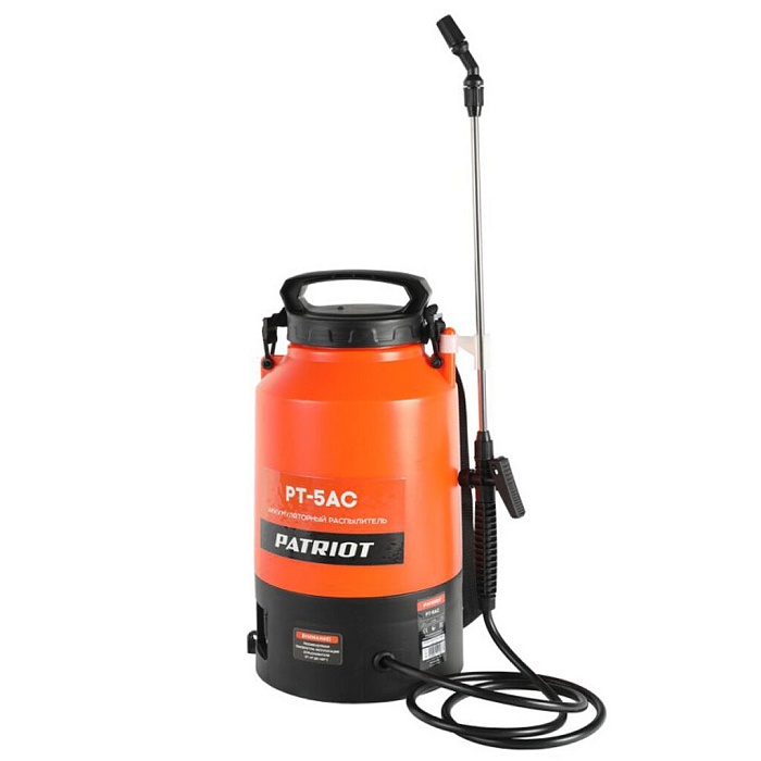 картинка Опрыскиватель аккумуляторный 5л ранцевый PATRIOT PT-5АС магазин Одежда+ являющийся официальным дистрибьютором в России 